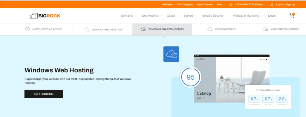 Bigrock Shared Windows Hosting