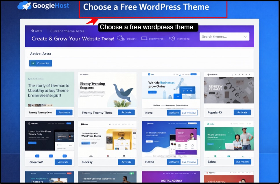 Choose a Free WordPress Themes