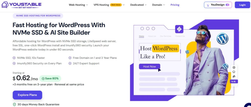 YouStable WordPress Hosting
